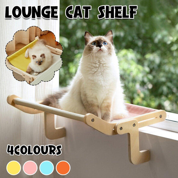 Hanging Cat Hammock Solid Wood Sun Bed Nest For All Seasons Durable Pet Beds