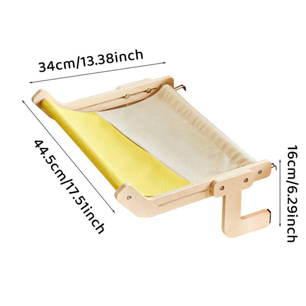 Hanging Cat Hammock Solid Wood Sun Bed Nest For All Seasons Durable Pet Beds