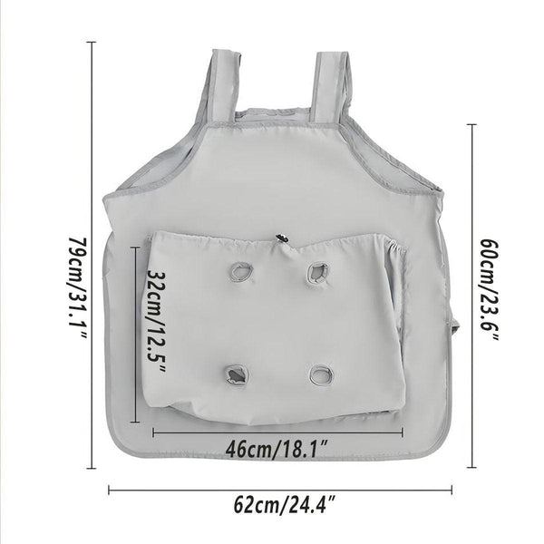 Cat Carrying Apron Non Stick Hair Kangaroo Pouch Pet Grooming Suit Portable Pet Transport