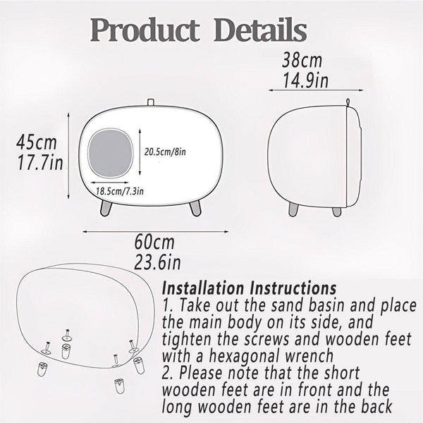 Box Semi Closed Supplies Toilet Drawer Large White Cat Litter