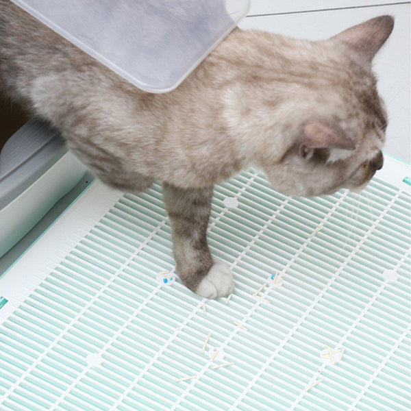 Anti Spill Mat Double Layer Pet Toilet For Box Grey Cat Litter