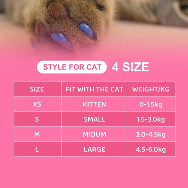 100Pcs Anti Scratch Paw Covers For Cats And Kittens Nail Protector Soft Shiny M Dog Clothing & Shoes