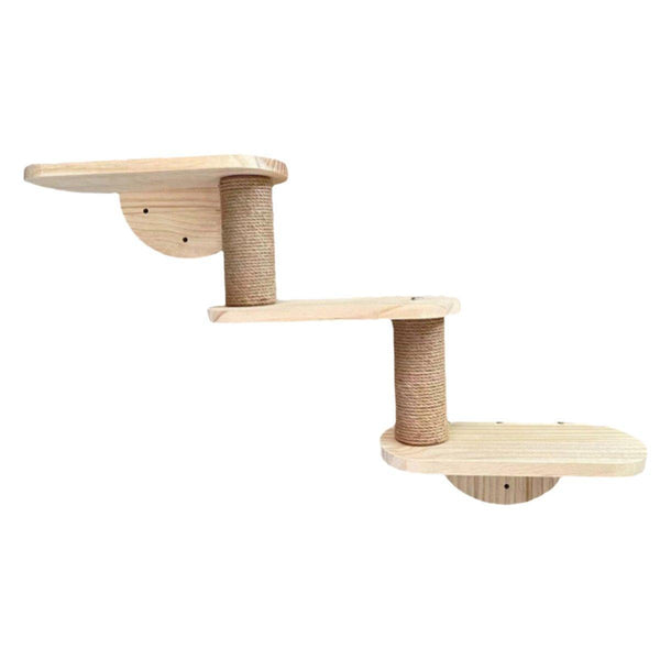 Solid Wood Wall Mounted Cat Climbing Tree Rack Platform Space Capsule Bed Shelf Furniture & Scratchers