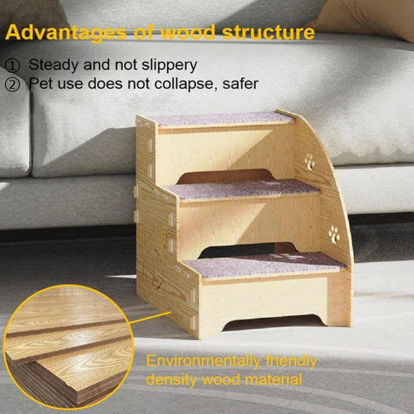 Pet Climbing Ladder Bed Step Frame Durable For Small Pets Pet Transport