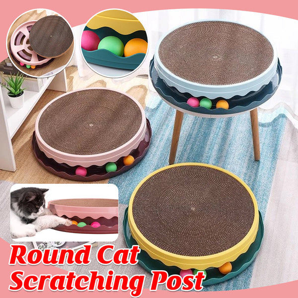 Cat Scratcher Turntable Toy Large Round Corrugated Board Nest Resistant Pink Furniture & Scratchers