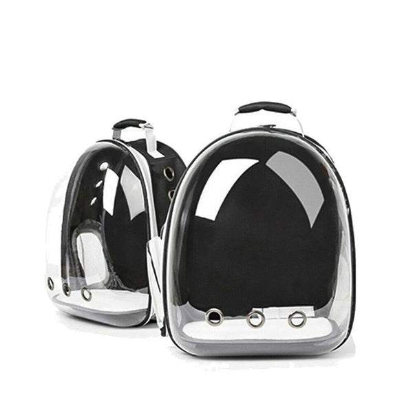 Pet Outdoor Carrier Backpack Cat Dog Puppy Travel Space Capsule Shoulder Bag Black Pet Transport