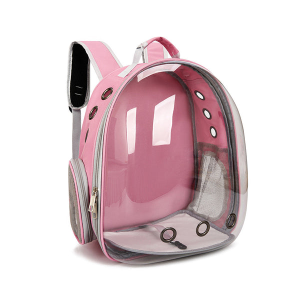 Pet Outdoor Carrier Backpack Cat Dog Puppy Travel Space Capsule Shoulder Bag Black Pet Transport