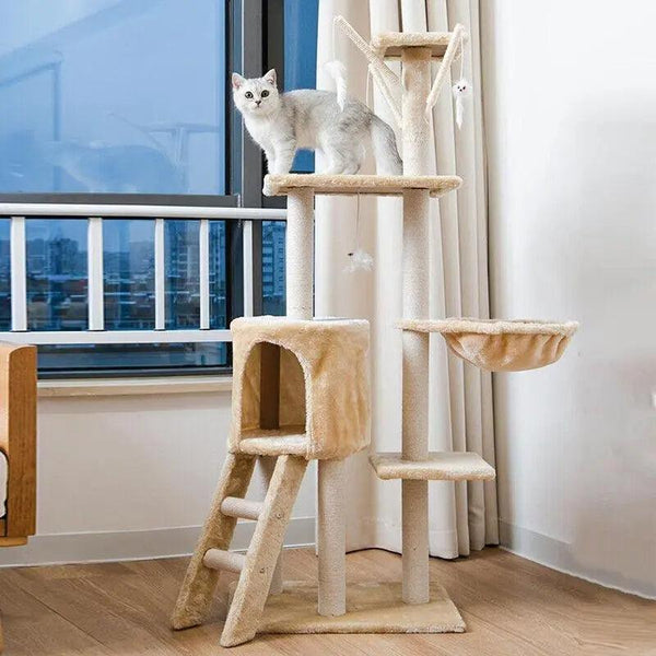Cat Tree Scratching Post Gym House Condo Scratcher Furniture Tower Brown Furniture & Scratchers