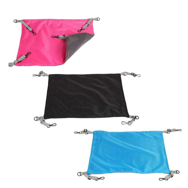 Waterproof Cat Hammock Hanging Bed Double Layer Dual Side Sleep Cage Swing Chair Pink Pet Beds