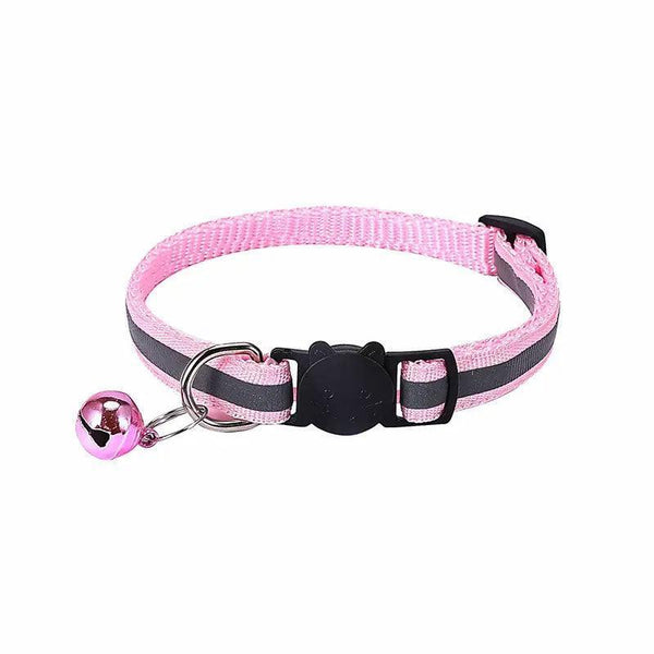 Reflective Cat Collar With Breakaway Buckle And Bell Adjustable For Small Pet Use Shiny Green Small Animal Supplies