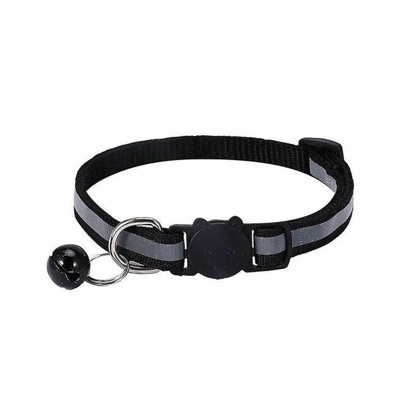 Reflective Cat Collar With Breakaway Buckle And Bell Adjustable For Small Pet Use Shiny Green Small Animal Supplies