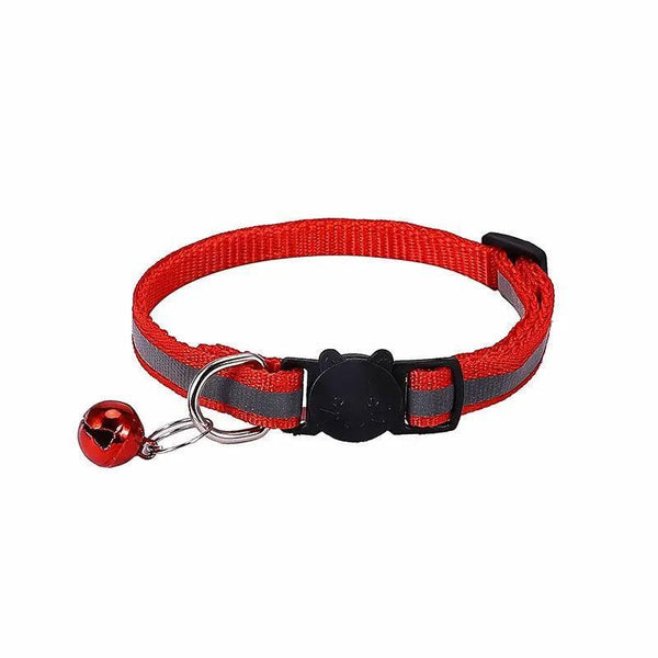 Reflective Cat Collar With Breakaway Buckle And Bell Adjustable For Small Pet Use Shiny Green Small Animal Supplies