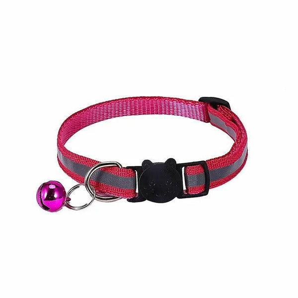 Reflective Cat Collar With Breakaway Buckle And Bell Adjustable For Small Pet Use Shiny Green Small Animal Supplies