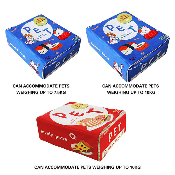 Rectangular Cookie Box Pet Bed For Cats Dogs Kitten Puppy Soft House Red Size M Pet Beds