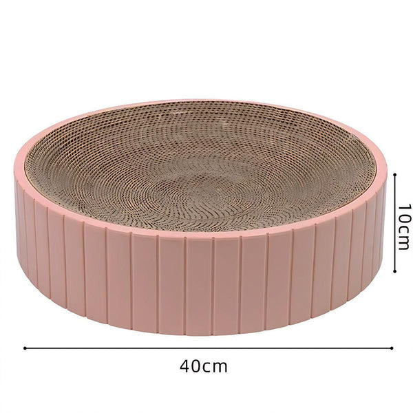 2In1 Cat Scratching Board Round Scratcher Pad Lounge Bed Bowl Pet Sofa House Blue Furniture & Scratchers