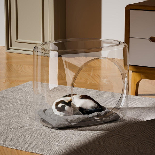 Transparent Capsule Box Semi Enclosed House For Indoor Use Cat Litter