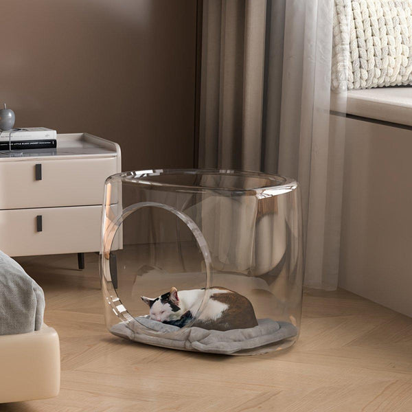 Transparent Capsule Box Semi Enclosed House For Indoor Use Cat Litter