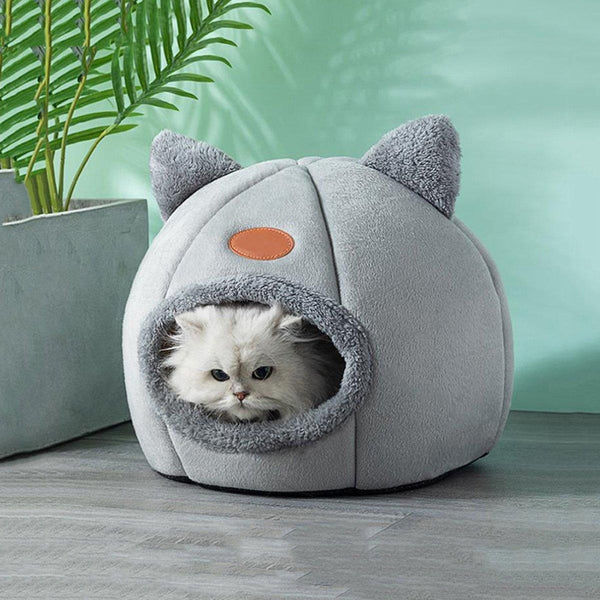 Cat Bed Winter Warm Enclosed Pet House Cozy Indoor Sleeping Nest For Cold Weather L Pet Beds