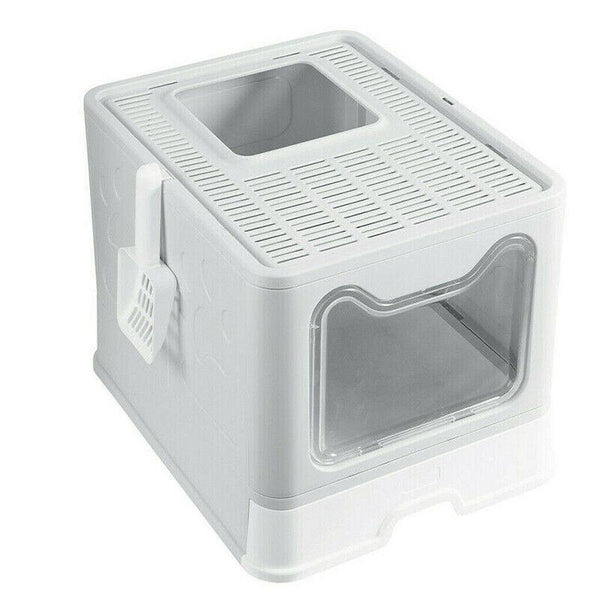 Self Cleaning Hooded Box Enclosed Large Kitty Toilet Tray Refills Cat Litter