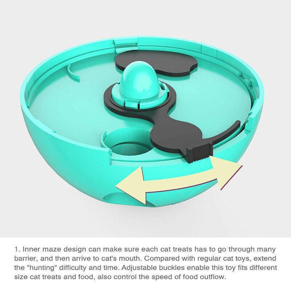 Cat Treat Dispenser Toy Ball Kitten Selfplay Interactive Tumbler Multifunction Cat Toys