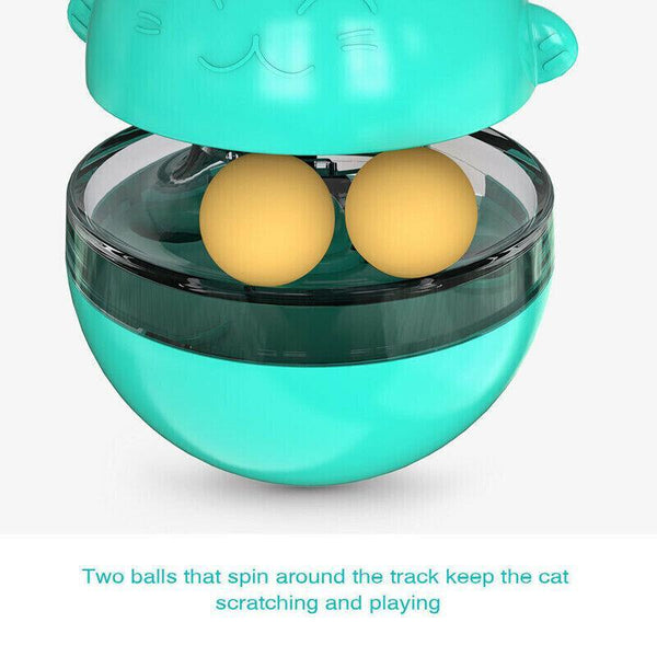 Cat Treat Dispenser Toy Ball Kitten Selfplay Interactive Tumbler Multifunction Cat Toys