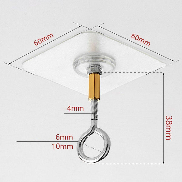 12 Pcs Heavy Duty Self Adhesive Hooks Stainless Steel Ceiling For Home Closed Wall Hooks & Hangers