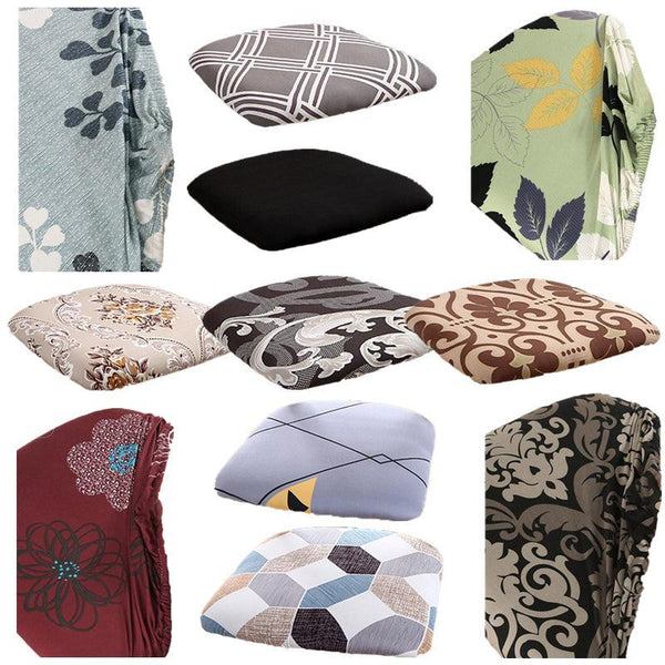 Stretch Dining Chair Seat Covers Removable Cushion Protector I Slipcovers