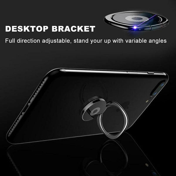 Iring Phone Ring Finger Holder Stand Mobile Grip With Mount Hook For Iphone And Ipad Black Mounts & Holders