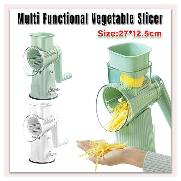 Multifunctional Vegetable Cutter Drum Slicer Kitchen Hand Cranked Grater Tool White Slicers And Electric Knives