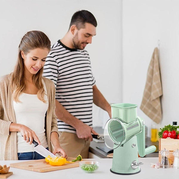 Multifunctional Vegetable Cutter Drum Slicer Kitchen Hand Cranked Grater Tool White Slicers And Electric Knives
