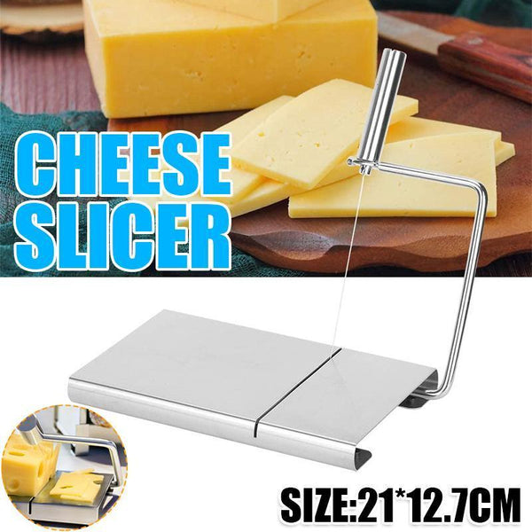 Stainless Steel Cheese Slicer Wire Cutter With Non Slip Base For Butter And Cake Slicers And Electric Knives