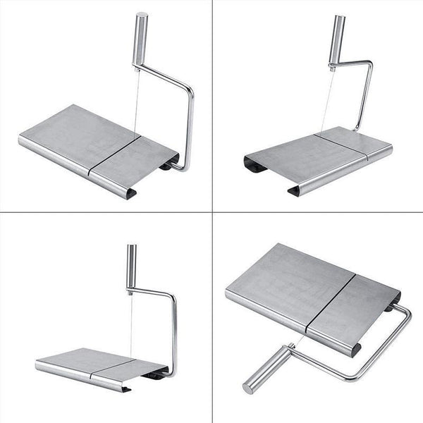 Stainless Steel Cheese Slicer Wire Cutter With Non Slip Base For Butter And Cake Slicers And Electric Knives