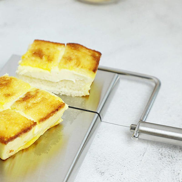 Stainless Steel Cheese Slicer Wire Cutter With Non Slip Base For Butter And Cake Slicers And Electric Knives