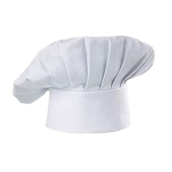 Chef Cap With Elastic Band For Kitchen Cooking Baking Catering Use Black+White Chef Hats & Headwear