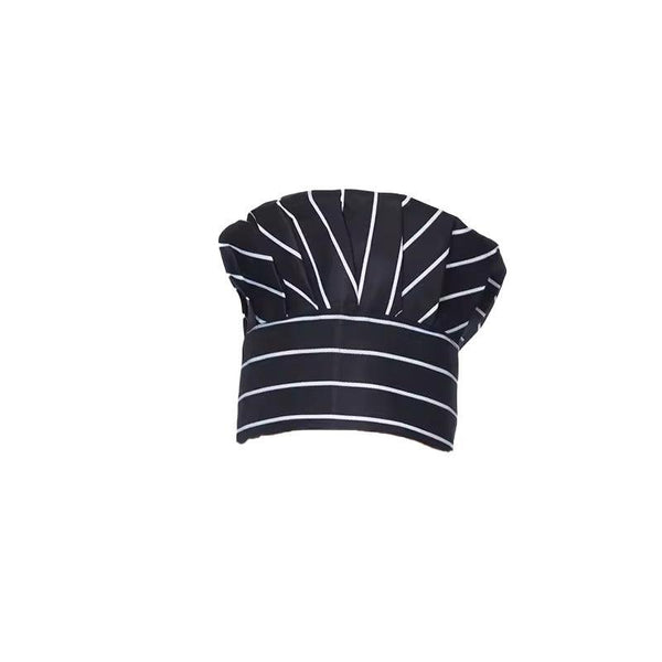 Chef Cap With Elastic Band For Kitchen Cooking Baking Catering Use Black+White Chef Hats & Headwear