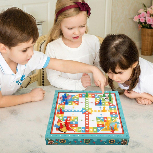 8 In 1 Set Chess Games Toy Backgammon Checkers Snakes Ladders Board Games