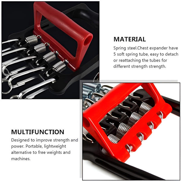 Mens Chest Expander Resistance Bands Pedal Puller Home Gym Workout Equipment Resistance Trainers