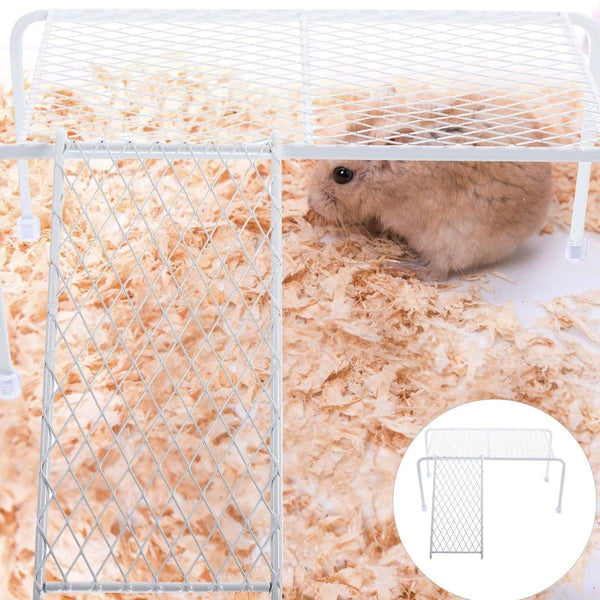 Metal Iron Chicken Feeding Ladder Grid Shelving Landscaping Platform Supplies White L Small Animal Supplies
