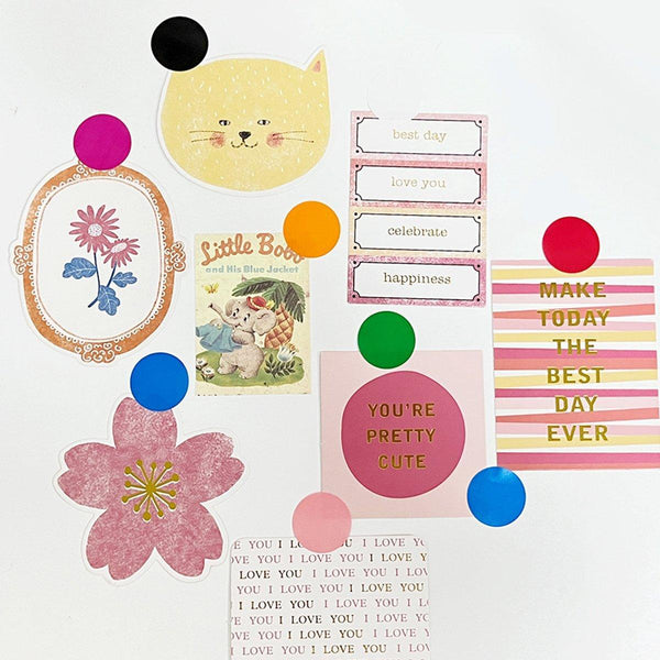 8 Rolls Colored Polka Dot Labels Round Seal Stickers Marking Set Black Label Tapes & Cartridges
