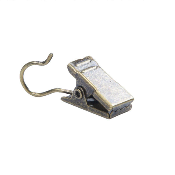 50Pcs Stainless Steel Curtain Clip Hooks Strong Load Bearing Shower Accessories Copper Shower Curtain Hooks