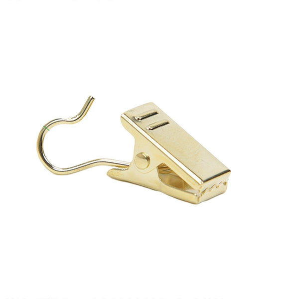 50Pcs Stainless Steel Curtain Clip Hooks Strong Load Bearing Shower Accessories Copper Shower Curtain Hooks