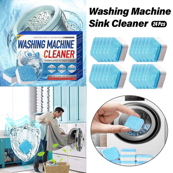 24Pcs Washing Machine Cleaner Tablets Disinfectant Effervescent Stain Remover Cleaning Products