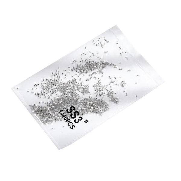 1440Pcs Glitter Rhinestones Crystal Flat Clear Bottom Glass Nail Art Drill Ss10 2D Nail Art Design