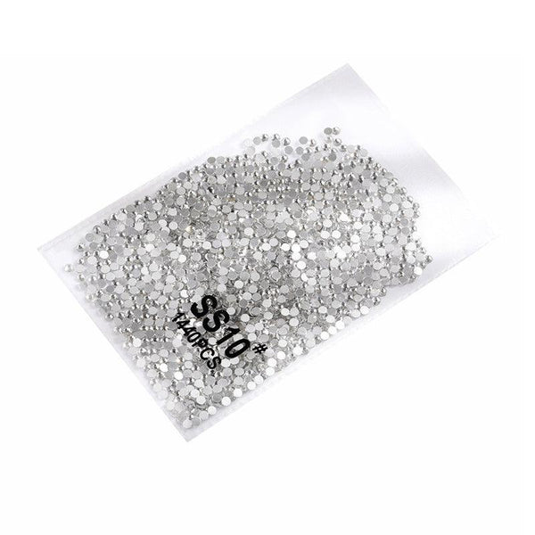 1440Pcs Glitter Rhinestones Crystal Flat Clear Bottom Glass Nail Art Drill Ss10 2D Nail Art Design