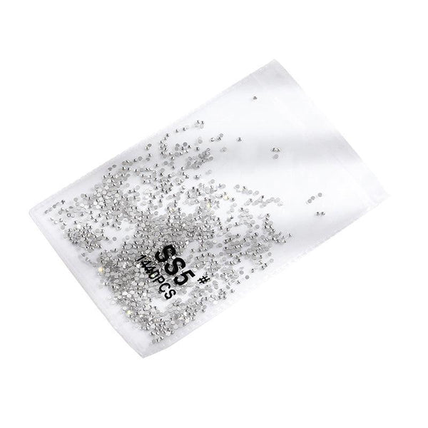 1440Pcs Glitter Rhinestones Crystal Flat Clear Bottom Glass Nail Art Drill Ss10 2D Nail Art Design