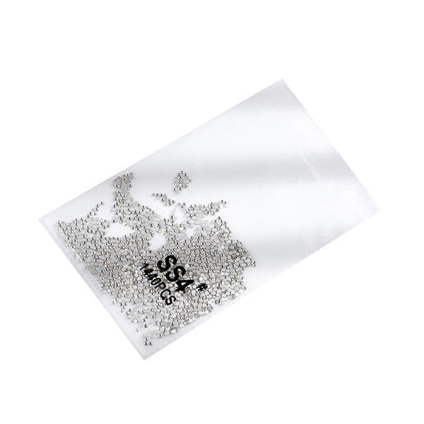 1440Pcs Glitter Rhinestones Crystal Flat Clear Bottom Glass Nail Art Drill Ss10 2D Nail Art Design