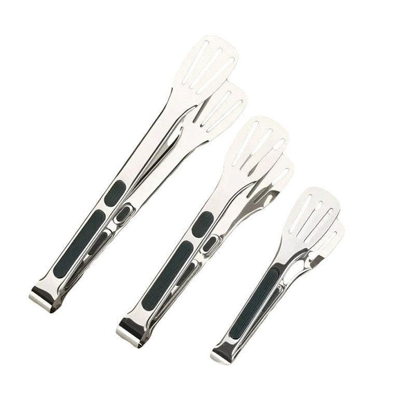 3Pcs Stainless Steel Food Holders Kitchen Grill Steak Cooking Tools Tongs
