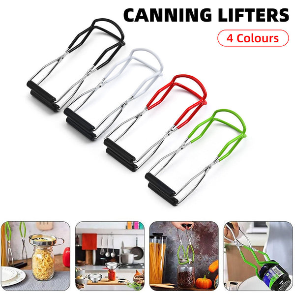 Stainless Steel Canning Jar Lifter Anti Slip Lifting Tongs Gripper Anti Scalding Red Other Kitchen Gadgets