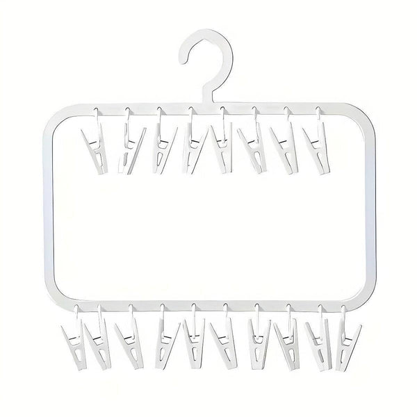 Clothes Rack Plastic Household Drying Hangers Non Slip Storage Clip Organiser Garment Racks