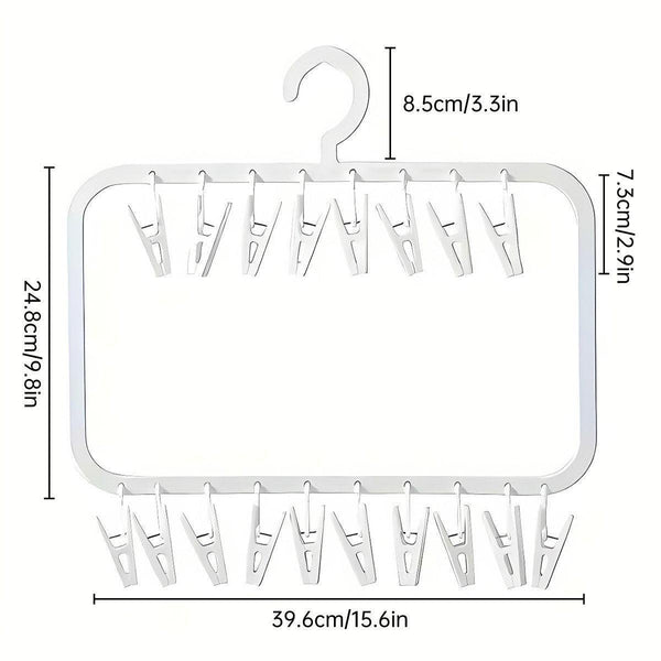 Clothes Rack Plastic Household Drying Hangers Non Slip Storage Clip Organiser Garment Racks